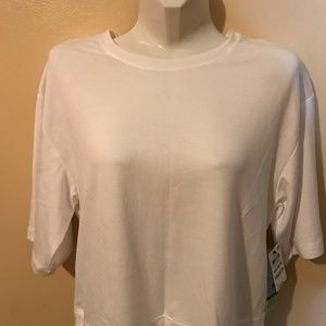 Women’s Bright White Ideology Crop Top Sz Medium